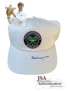 Jannik Sinner Signed Wimbledon Tennis Hat Cap + JSA COA AUTO 2025 CHAMPION - Picture 1 of 5