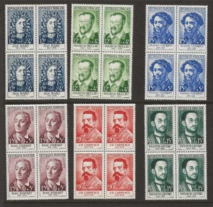 FRANCIA, 1958 FONDO CRUZ ROJA SG 1390-1395 MNH BLOQUES DE 4 JUEGO DE 6, CAT £72 - Imagen 1 de 1