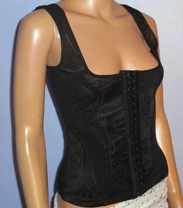 Firm Control Sexy Black Corset from Maker of Bebe, Joe Boxer, Tahari, L - Picture 1 of 8