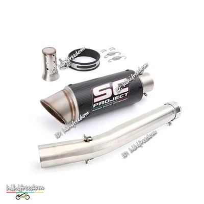 Tubo de escape de enlace medio 51 mm puntas de carbono para Suzuki GSXR1000 2005-2006 Foto 1 de 4