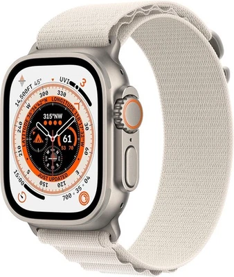 Apple Watch Ultra 49mm Titangehäuse - GPS + LTE - Starlight Band - Bild 1 von 4