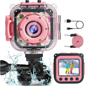 PROGRACE KINDER WASSERDICHTE KAMERA MÄDCHEN - UNTERWASSER 1080P HD - PINK - Bild 1 von 11