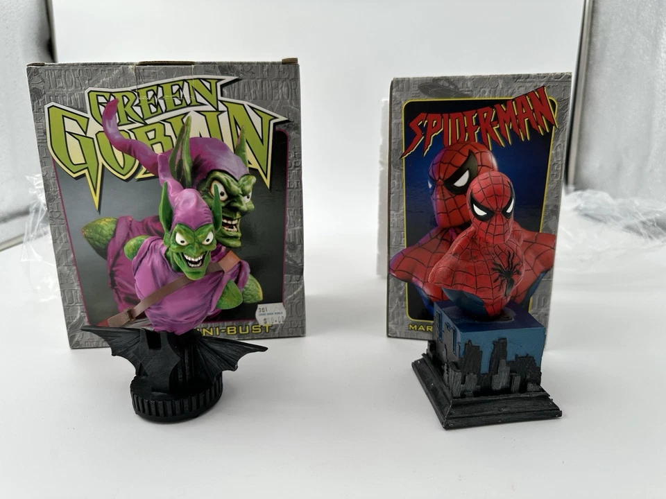 Lote MINIBUSTO SPIDER-MAN (1er original) de bowen designs Duende Verde 2001 Foto 1 de 4