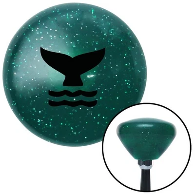 Perilla de cambio de escamas de metal retro verde cola de ballena negra con palanca de cambios de inserción M16x1,5 Foto 1 de 4