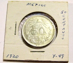 Mexiko 1920 50 Centavos Silbermünze - Bild 1 von 5