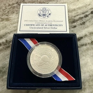 2002 U.S. Military Academy Bicentennial Commemorative Proof Silver Dollar w/COA - Picture 1 of 4