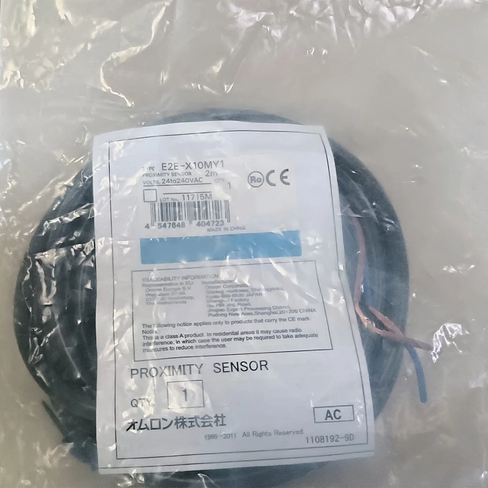 For OMRON E2E-X10MY1 Proximity Sensor Unshielded Cylinder Type M18 AC 2-wire - Image 1 of 3