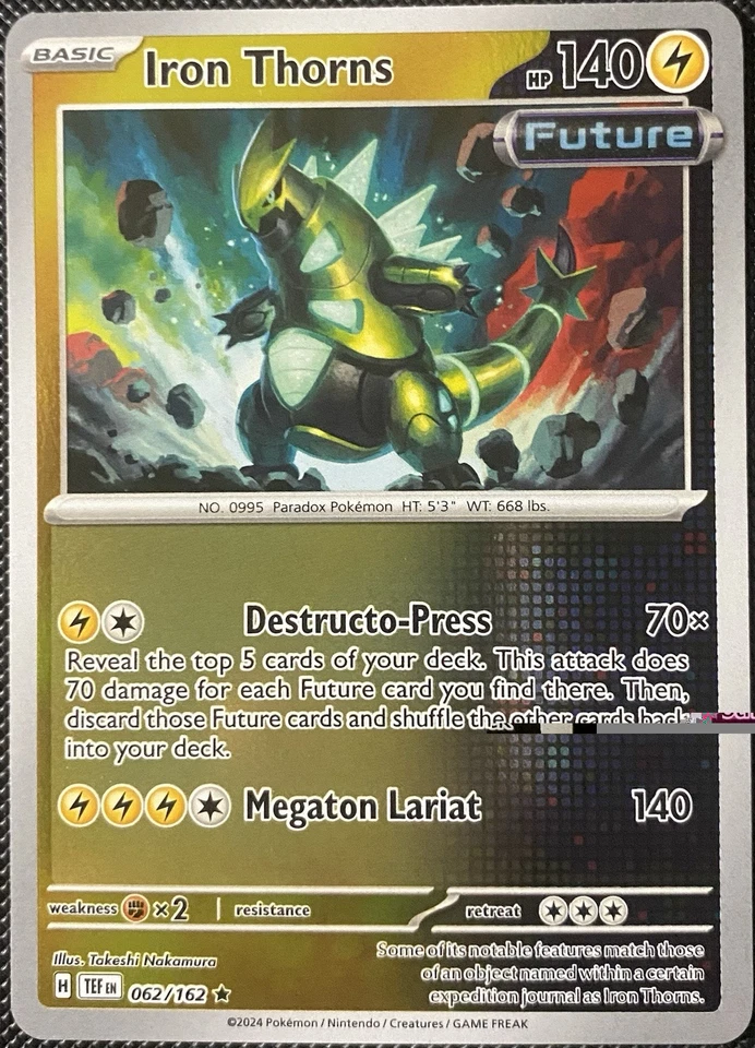 Iron Thorns 062/162 SV05: Temporal Forces Reverse Holo - Pokémon Card - Image 1 of 2