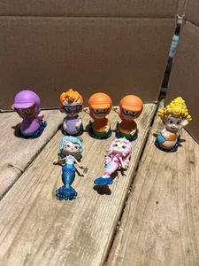 Bubble Guppies Figures LOT of 7 Rock N Roll Sliders Toys Mermaids - Picture 1 of 5