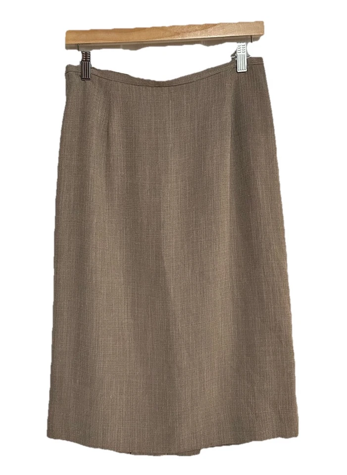 Falda Don Caster Mujer Moca Triacetato Rayón Largo Medio Talla 8 Foto 1 de 4