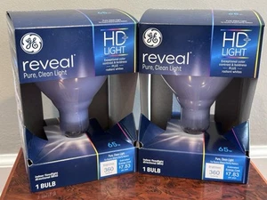 GE Reveal - 65w - PC87904 - Old Style Floodlights - BR40 - Indoor - 2 Pack - Picture 1 of 3