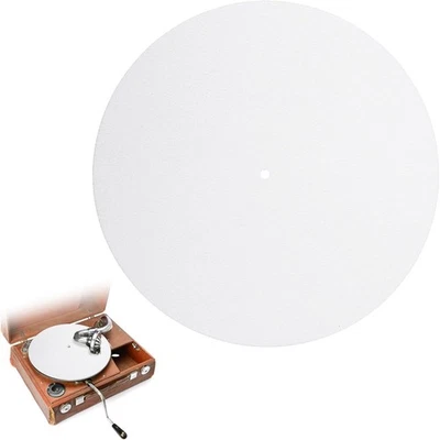 BRAND: INNOHHUSTLE Turntable Slipmat, 12-inch Record Player Mat White Felt Mat...