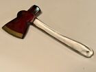 Antique 1920-30's Ruby Red Flash Glass Souvenir Axe Littleton, New Hampshire
