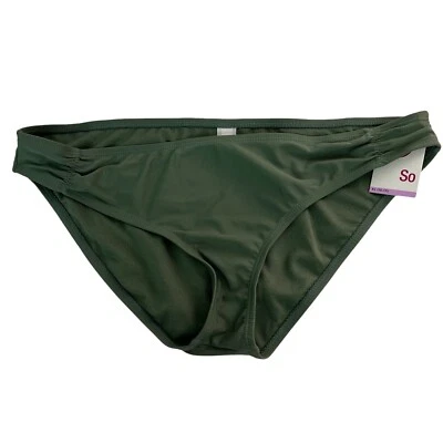 Traje de baño para mujer SO by Kohl’s Junior parte inferior de bikini talla XL (15-17) color verde Foto 1 de 4