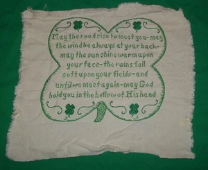 VTG IRELAND IRISH BLESSING PRAYER ART OCONNOR WEARING GREEN POSTCARD 1909 CELTIC - Picture 1 of 6