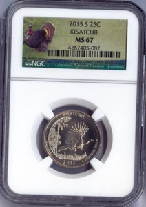 2015 S KISATCHIE PARK QUARTER NGC MS 67 QUALITY✔️ - Picture 1 of 2