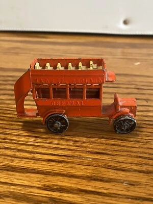 Raro Vintage Charbens Miniatura Serie #3 Antiguo Billete Doble Piso Serie Autobús Foto 1 de 4