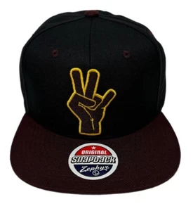 Zephyr NCAA Arizona State Sun Devils RARE "Fork Em” Flat Bill Snapback Hat NWT - Picture 1 of 5