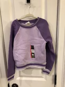 Athletic Works Girls Fleece Sweatshirt Size XS 4-5 Purple Shirt Top NWT SKU WR - Picture 1 of 6