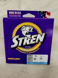 Stren Monofilament Clear/ Blue Fluorescent 14lb / 300yd Fishing Line - Picture 1 of 2