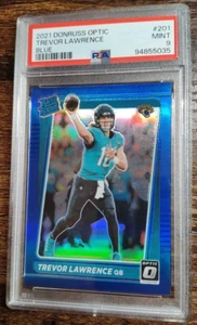 Donruss Optic Rated Rookie 2021 Trevor Lawrence azul/179 ¡PSA 9! RC #201 - Imagen 1 de 4