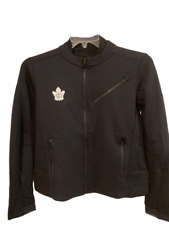Adidas New Womens Toronto Maple Leafs Fashion Moto Jacket Black Large $110