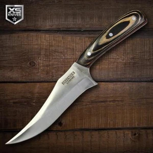 11" Tactical FULL TANG Survival Fixed Blade Hunting Knife WOOD Handle w/ Sheath - Picture 1 of 3