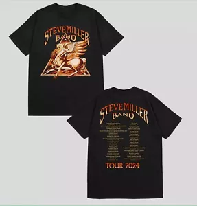 Black Steve Miller Band Tour 2024 T-Shirt - Picture 1 of 6