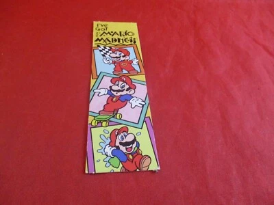 Mario Madness Super Mario Bros. Nintendo NES 1989 Promotional Bookmark RARE! - Image 1 of 2