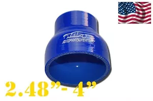 Silicone Straight Reducer Coupler Hose 63mm - 102mm / 2.5" - 4" (4-ply) Blue - Picture 1 of 6
