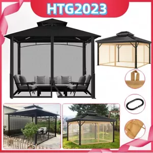 Pavillon Baldachin Pop Up Zelt Outdoor Garten Party Hochzeit Schirm mit Netz DE - Bild 1 von 31