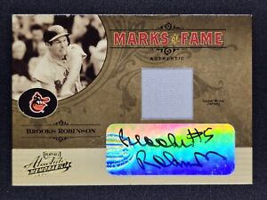 Brooks Robinson 2005 Absolute Marks Of Fame GU GAME USED JSY PATCH AUTO /125
