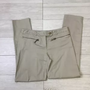 Michael Michael Kors Womens Khaki Skinny Straight Ankle Pants Size 2 - Picture 1 of 8