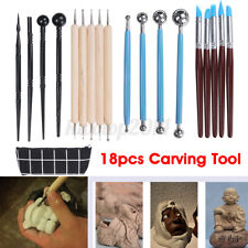 Us 18Pcs Clay Sculpting Carving Pottery Tool Set Wax Polymer Shaper Model ~