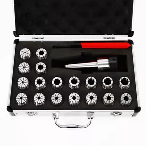 18X ER32 Spannzangenfutter Set MT3 3mm-20mm Schlüssel Für CNC Fräsmaschine - Bild 1 von 12