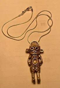 Vintage Sterling Silver “MUDHEAD” Pendant & Sterling Chain. Excellent Condition. - Picture 1 of 4