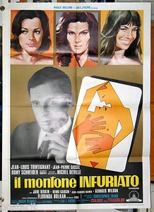manifesto 2F film LE MOUTON ENRAGE' Trintignant Romy Schneider Jane Birkin 1974 - Foto 1 di 1