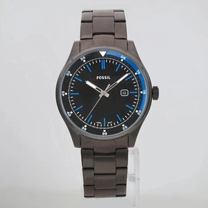 Fossil Belmar 44 mm Gunmetal grau Stahl Datum schwarzes Zifferblatt Herren Quarzuhr FS5532 - Bild 1 von 3