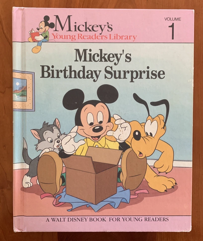 Vntg 1990 Mickey's Young Reader’s Library Mickey's Birthday Surprise Vol 1 Good! - Image 1 of 1