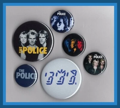 The Police / 6 Assorted Badges / Pins  - Set 1 - Roxanne - Image 1 of 2