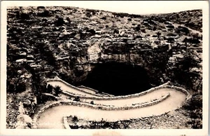 RPPC Carlsbad Cavern New Mexico entrance aerial view 1949 real photo PC J2 - Picture 1 of 2