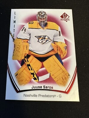 2021-22 SP Authentic Limited #48 Juuse Saros Preds - Image 1 of 2