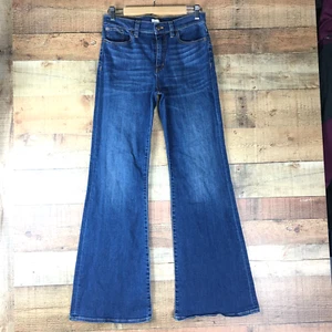Pantalones de mezclilla informales J Crew elásticos acampanados campana cremallera mosca azul boho para mujer talla 28 - Imagen 1 de 17
