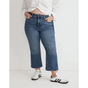 Nwt Madewell Jeans Size 37 Plus Cali Demi Crop BootCut Magic Pockets Slimming - Picture 1 of 12