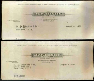 (2) R.W. Bixby Employment Agency Recommendation Forms - 1936 - Picture 1 of 1