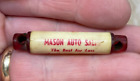 Antique Mason Auto Sales Key Chain Scott City MO Car Dealership Rare