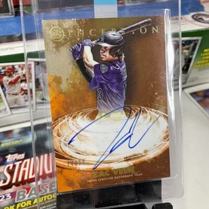 2021 Bowman Inception Primordial Orange Foil Auto /25 Zac Veen - Picture 1 of 5