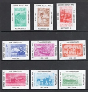 ZENNOR ROCKET MAIL QE II 25 ANIVERSARIO CORONACIÓN SELLOS/ETIQUETAS 1978 - Imagen 1 de 1