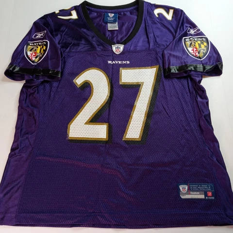 Reebok NFL Football Baltimore Ravens Ray Rice #27 Jersey Women's Size L Large Cover