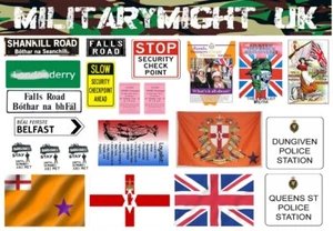 1/32 - 1/35 SCALE NORTHERN IRELAND LOYALIST SIGNS SET DIORAMA DECALS - Picture 1 of 1